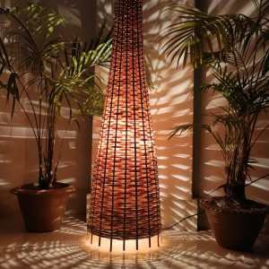 Eco Friendly Bamboo Stand Lamp - Image 3